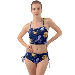 Marine Seamless Pattern Thin Line Memphis Style Mini Tank Bikini Set by Ket1n9