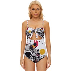 You Wanna Know The Real Me? Knot Front One-piece Swimsuit by essentialimage