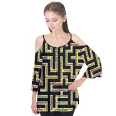 Mindset Stimulus Response Emotion Flutter Sleeve T-shirt 