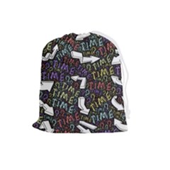 Footprints Path Mystery Unknown Drawstring Pouch (large) by Paksenen
