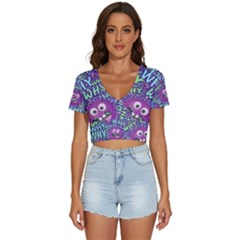 Why Not Question Reason V-neck Crop Top by Paksenen