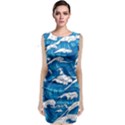 Seamless Pattern With Colorful Bush Roses Sleeveless Velvet Midi Dress View1