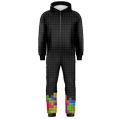 Tetris Game Hooded Jumpsuit (men) by Cendanart