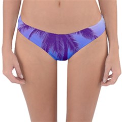 Palm Tree Vaporwave Synthwave Retro Style Reversible Hipster Bikini Bottoms by Cendanart