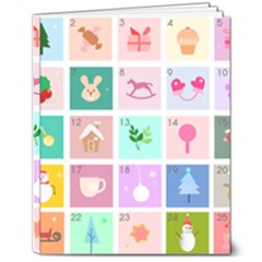 Christmas Wreath Advent 8  X 10  Softcover Notebook by Bedest