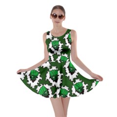 Boom Green Pop Art Hand Skater Dress by CoolDesigns