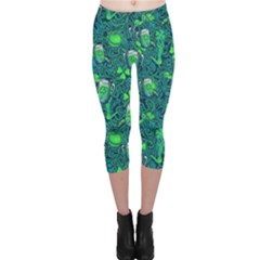 Drink Shamrock Shamrock Handraw Capri Leggings  by CoolDesigns