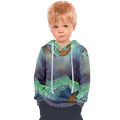 Psychedelic Universe Color Moon Planet Space Kids  Overhead Hoodie by Cendanart