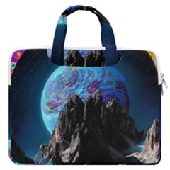 Aesthetic Psychedelic Drawings Art Acid Space Macbook Pro 16  Double Pocket Laptop Bag 