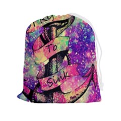 Anchor Purple Space Drawstring Pouch (2xl)