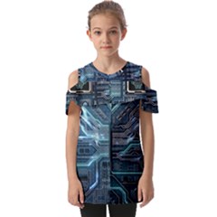 Circuit Board Motherboard Fold Over Open Sleeve Top