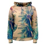 Palm Trees Beauty Nature Clouds Summer Women s Pullover Hoodie