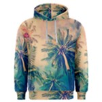 Palm Trees Beauty Nature Clouds Summer Men s Overhead Hoodie