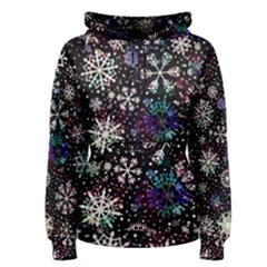Shiny Winter Snowflake Women s Pullover Hoodie by Grandong