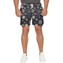 Shiny Winter Snowflake Men s Runner Shorts by Grandong