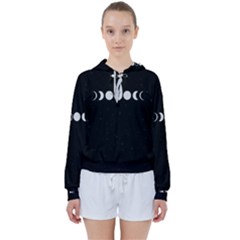 Moon Phases, Eclipse, Black Women s Tie Up Sweat