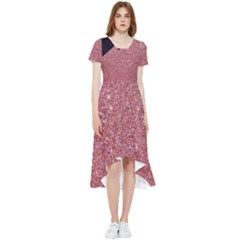 Abstract, Edge Style, Pink, Purple, High Low Boho Dress