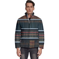 Books Bookshelf Library Education Men s Puffer Bubble Jacket Coat