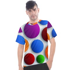 Abstract Dots Colorful Men s Sport Top