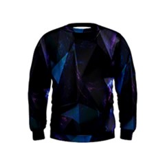 Abstract, Black, Purple, Kids  Sweatshirt
