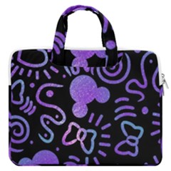 Multicolor Disney , Corazones, Mouse Macbook Pro 16  Double Pocket Laptop Bag 