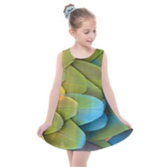 Parrot Feathers Texture Feathers Backgrounds Kids  Summer Dress