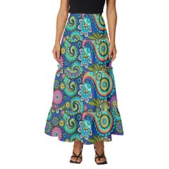 Patterns, Green Background, Texture, Hd Wallpaper Tiered Ruffle Maxi Skirt