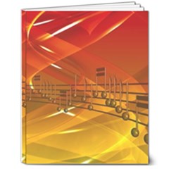 Music Notes Melody Note Sound 8  X 10  Softcover Notebook by Proyonanggan