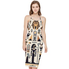 Egypt Pyramids Nature Desert Bodycon Cross Back Summer Dress by Proyonanggan