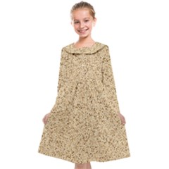 Yellow Sand Texture Kids  Midi Sailor Dress