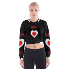 Mom And Dad, Father, Feeling, I Love You, Love Cropped Sweatshirt