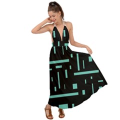 Rectangles, Cubes, Forma Backless Maxi Beach Dress
