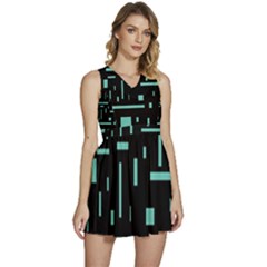 Rectangles, Cubes, Forma Sleeveless High Waist Mini Dress
