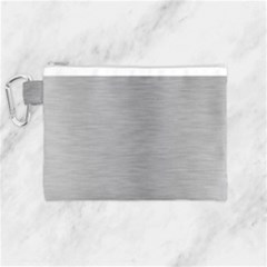 Aluminum Textures, Horizontal Metal Texture, Gray Metal Plate Canvas Cosmetic Bag (medium)