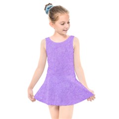 Purple Paper Texture, Paper Background Kids  Skater Dress Swimsuit