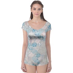 Vintage Retro Texture, Light Retro Background Boyleg Leotard 