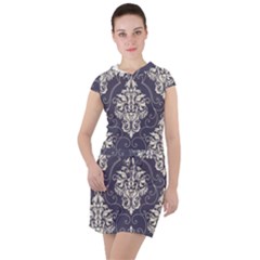 Vintage Texture, Floral Retro Background, Patterns, Drawstring Hooded Dress
