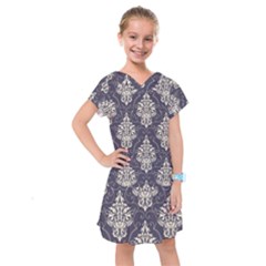 Vintage Texture, Floral Retro Background, Patterns, Kids  Drop Waist Dress