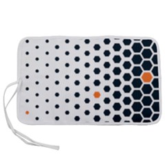 Honeycomb Hexagon Pattern Abstract Pen Storage Case (m)