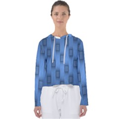 Blue Pattern Texture Women s Slouchy Sweat