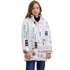 Startup Business Organization Kids  Hooded Longline Puffer Jacket by Grandong