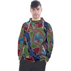 Authentic Aboriginal Art - Walking The Land Men s Pullover Hoodie by hogartharts