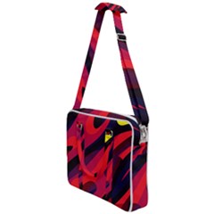 Abstract Fire Flames Grunge Art, Creative Cross Body Office Bag
