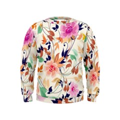 Abstract Floral Background Kids  Sweatshirt