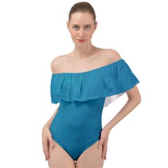 Blue Stone Texture Grunge, Stone Backgrounds Off Shoulder Velour Bodysuit 