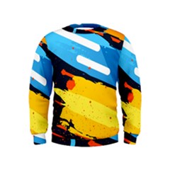 Colorful Paint Strokes Kids  Sweatshirt by nateshop