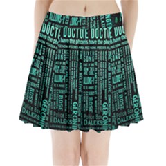 Tardis Doctor Who Technology Number Communication Pleated Mini Skirt by Cemarart
