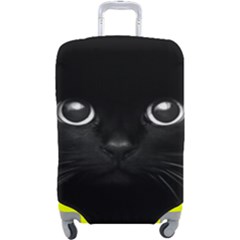 Black Cat Face Luggage Cover (large)