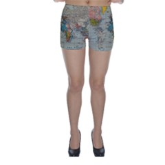 Illustration Ukrainian Folk Seamless Pattern Ornament Skinny Shorts
