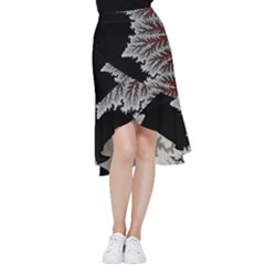 Abstract Complex Fractal Math Frill Hi Low Chiffon Skirt by Bedest